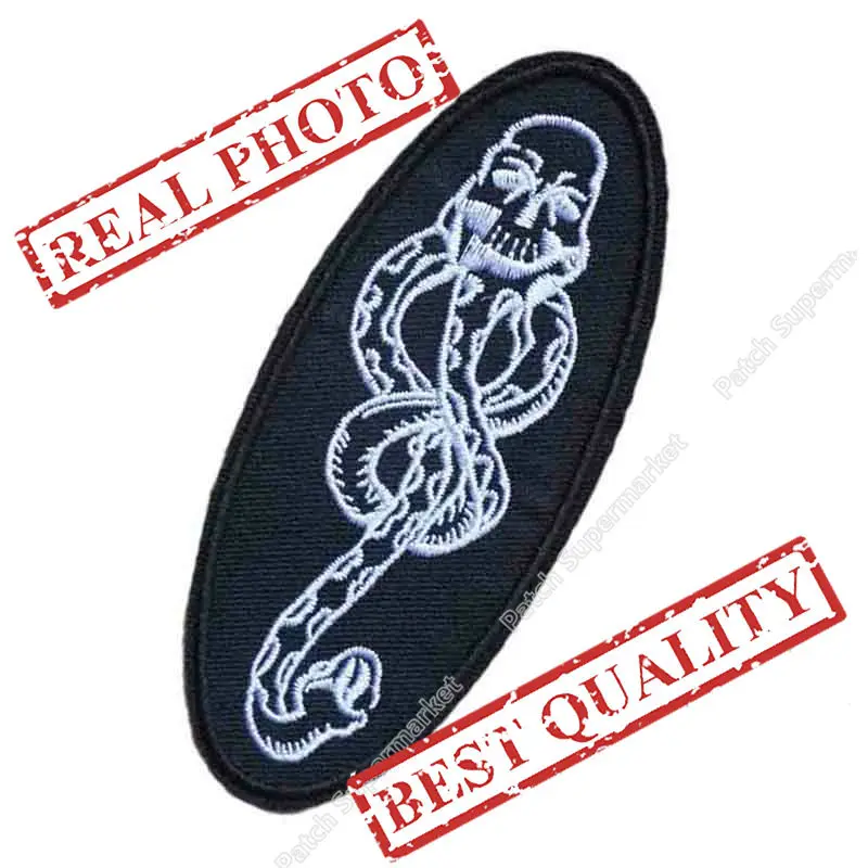 

4.3" Harry Potter THE DARK MARK Patch Cosplay costume Lord Vordemort's DEATH EATERS Movie TV Embroidered LOGO Iron On Patch