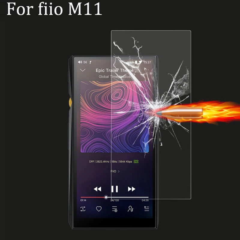

9H Premium Protective Tempered GLass for fiio M11 Case Scratch-Proof Screen Protector Front Film for Fiio M11 M 11 Cover