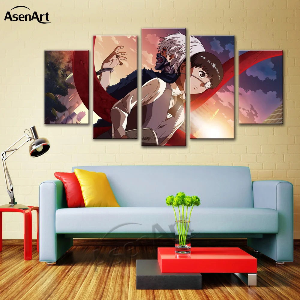 Animation Wall Art Cartoon The Tokyo Ghoul Canvas Painting Printed