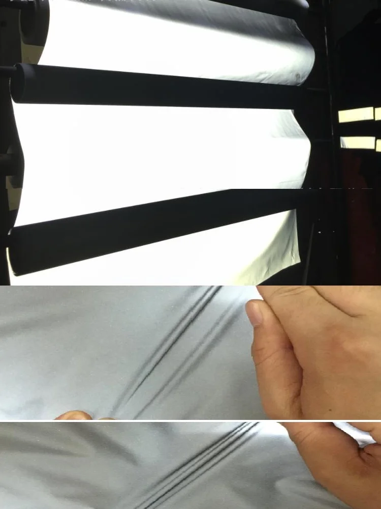 

Elasticity EN471 Environmental Standard Fold-free Crack-free Single Double-sided Bright Silver Elastic Reflective Fabric