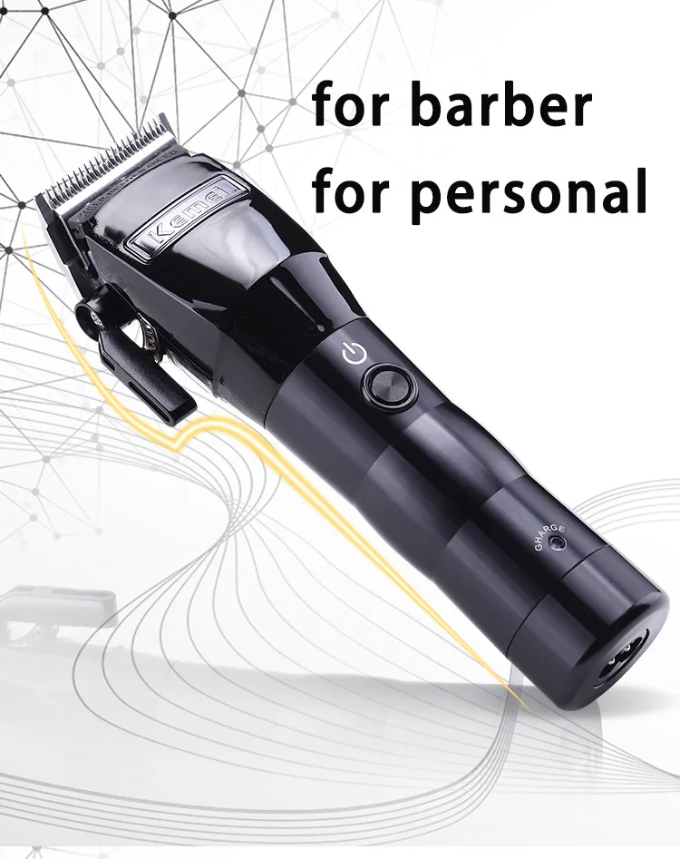 Máquina de Cortar Poderosa sem Fio Kemei Cabelo Profissional Elétrica Aparador Máquina Corte Barbeiro Ferramentas Estilo 2 poderosa sem fio aparador cabelo máquina corte