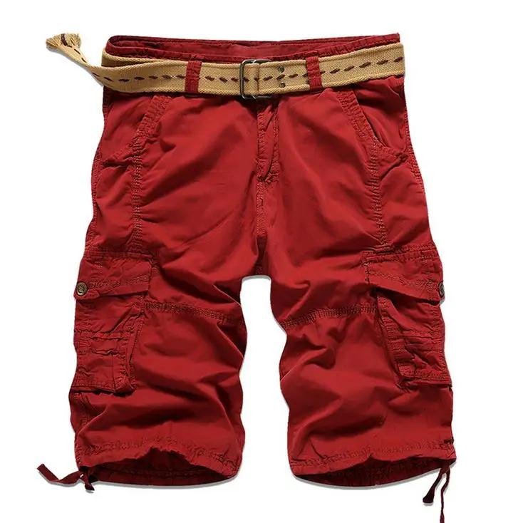 New 2021 Summer Outdoor Sport cargo Cotton Solid Color Army Military Men Straight Hiking Camping Mountain climbing Baggy Shorts | Спорт и