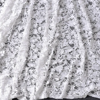 

French African Embroidery Lace Fabric for wedding dress Embroidered applique party dresses fabrics DIY curtain bridal tulle Lace