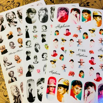 

Newest F-185-186-187-188 beauty 3d nail art sticker nail decal stamping export japan designs rhinestones decorations