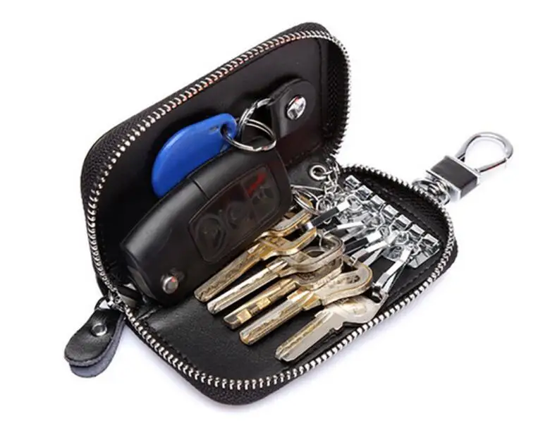 

New Real Cow Leather Key Wallet Card Holder Business Organizer Housekeeper Keychain Purses Men Women Pocket Pack Car Keys Bag