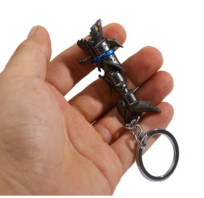 

10 Pcs/lot LOL Jinx Weapons Zinc Alloy Keychain High quality Shells Cosplay Gift