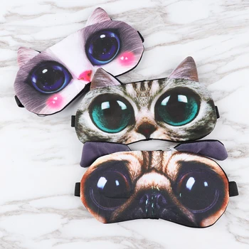 

1PC Unisex 3D Cute Cartoon Creative Soft Cat Sleep Eye Mask Eyeshade Cover Shade Natural Sleeping Eye Patch Travel Blindfold