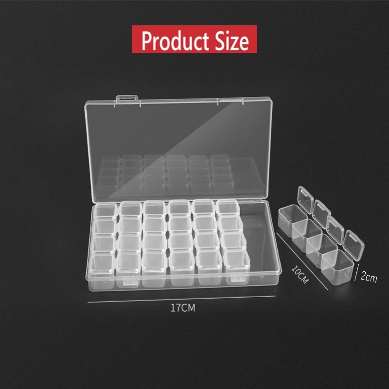 28 grid Dismountable Diamond painting box Embroidery Accessories box Cross Stitch Cases jewelry Organizer Home finishing Storage