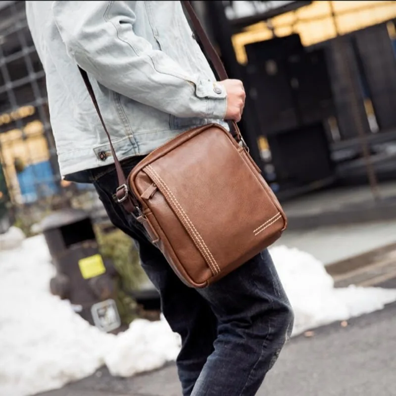2018 Promotion Designers Brand Men&#39;s Messenger Bags PU Leather Vintage Men Shoulder Bag Man ...