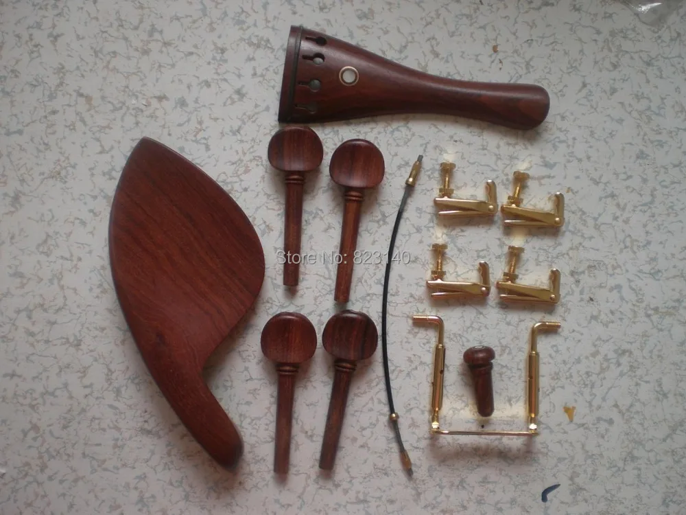 3 Sets Violin fitting Rosewood 4/4 with Gold color string adjuster