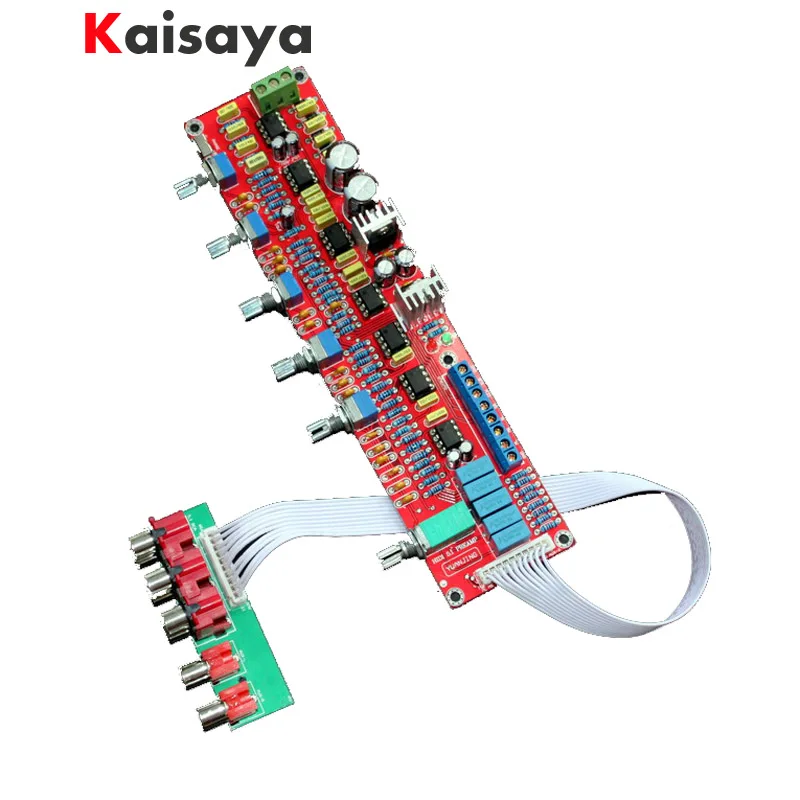 

NE5532 HIFI 5.1 Tone Plate Pre-amplifier Board Volume Control Panel for subwoofer audio Amplificador AC12V-0-12V Free Shipping