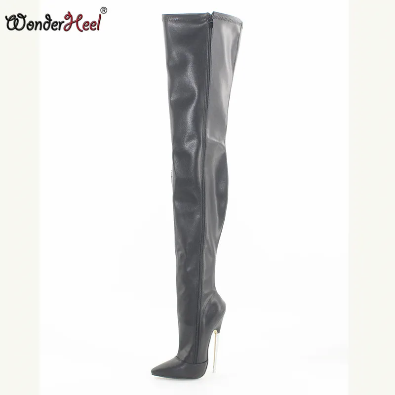 Wonderheel Новый Экстремальный Высокий каблук около 16 см/18 см с острым носком