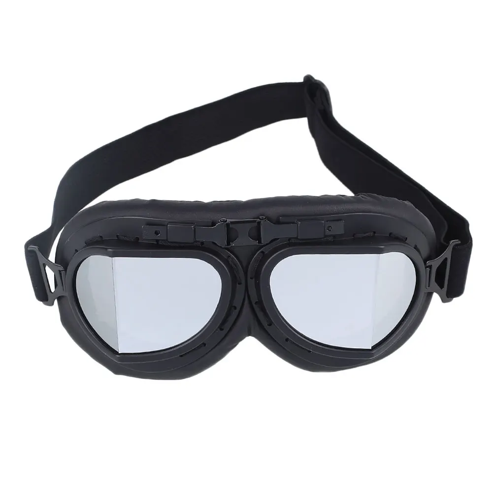 Black Motorcycles Bike Riding Goggles Eyewear Eye Protection Adjustable