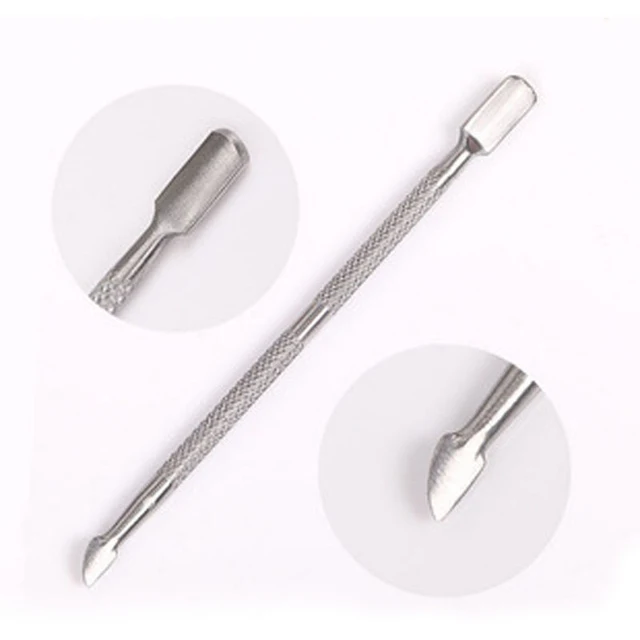 1pcs Stainless Steel Nail Cuticle Pusher Remover Cleaner 1pcs Stainless Steel Nail Cuticle Pusher Remover Cleaner Cuticles Pedicure Tools Essential
