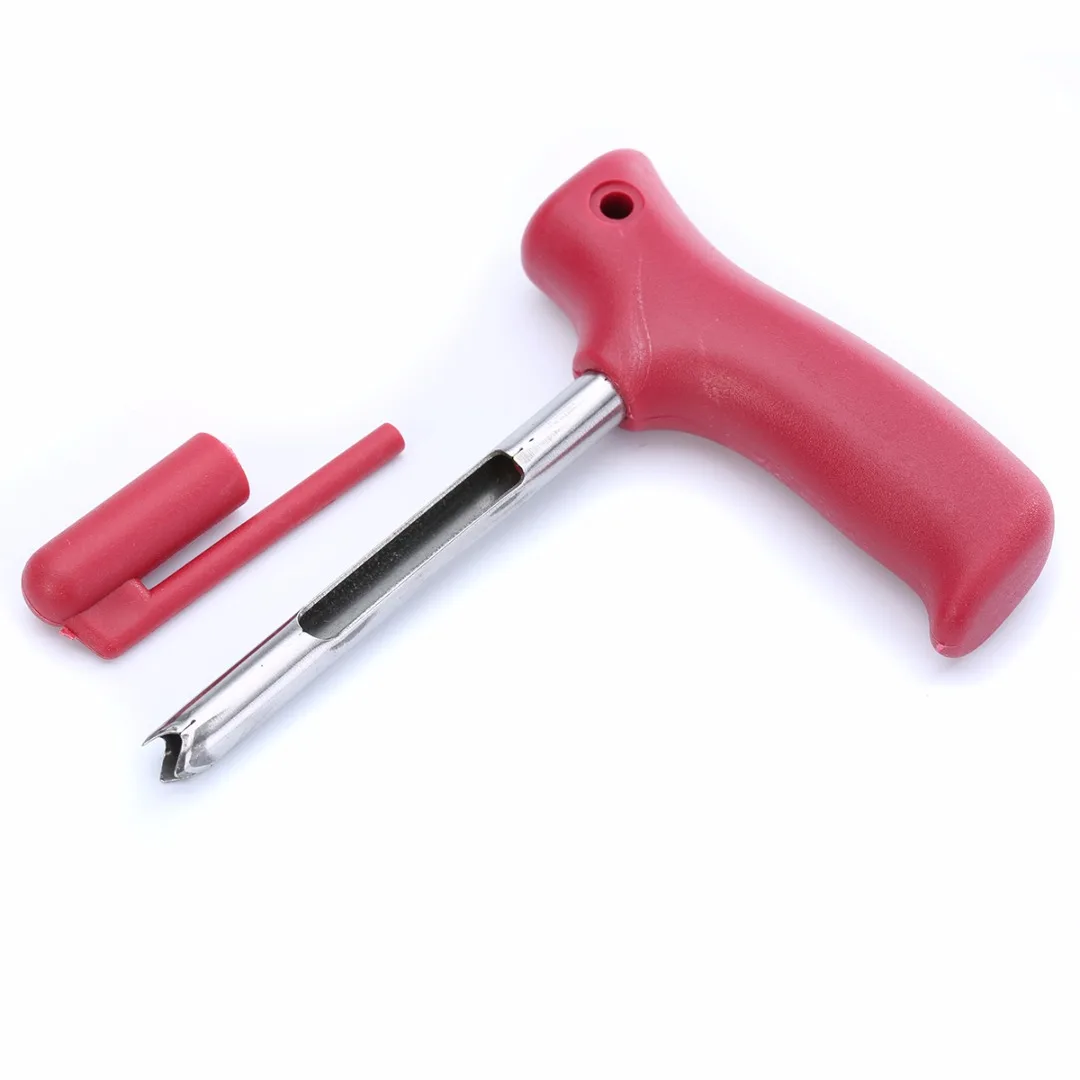 New Stainless Steel Coconut Opener Red Handle Coconut Openers Punch Driller Cut Drill Hole Tools Easy Tool Mayitr