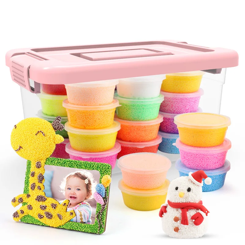 

Kids Soft Polymer Foam Clay Modelling Clay With Tools 24 Colors Special Toys Plasticine and Tool Kit for baby gift