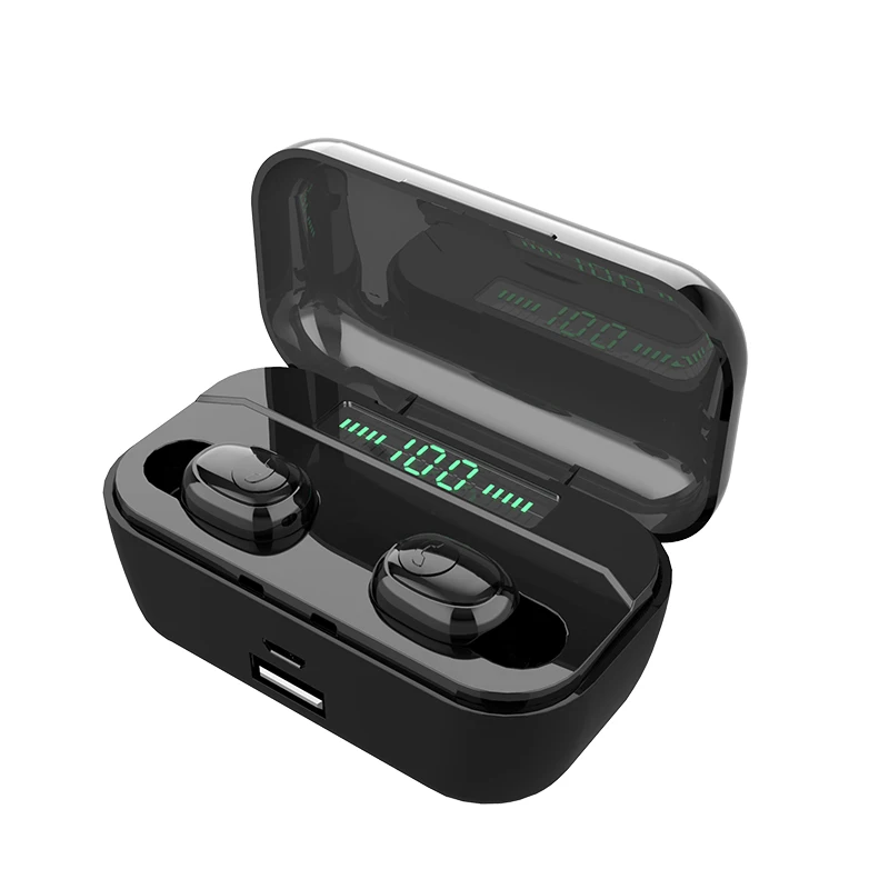 

3500 mAh TWS Wireless Earphone Bluetooth 5.0 Earphones Led Power Display CVC8.0 DSP noise reduction Sport Headset Power bank