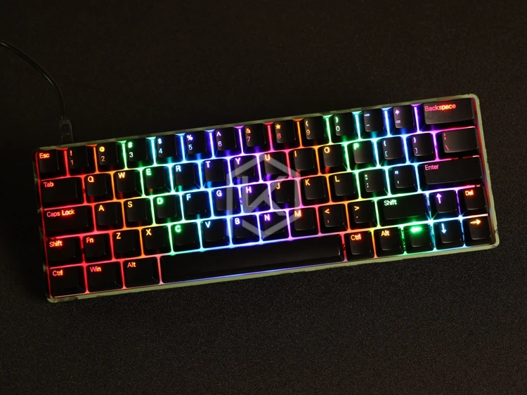 Beste Xd60 Xd64 Custom Mechanische Toetsenbord Kit Up Tp 64 Toetsen Ondersteunt TKG TOOLS Underglow Rgb Pcb GH60 60% Geprogrammeerd Gh60 Kle