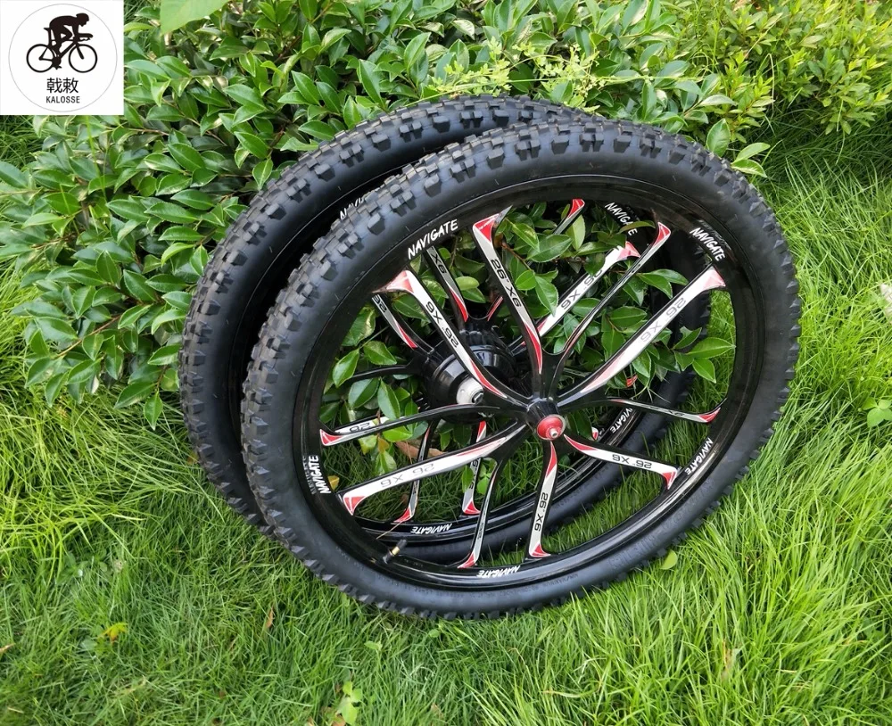 Flash Deal Kalosse Electric  wheels+tires+tubes   36/48V  350W  26inch  135mm  electrical  bike  integrated bike motor 9