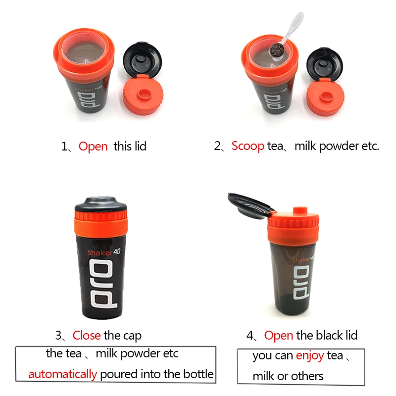 Aodmuki شاكر برو 40 مصل اللبن البروتين الرياضية التغذية خلاط خلاط اللياقة البدنية gym شاكر ل مسحوق بروتين بلدي المياه زجاجة 700 مللي