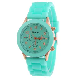 Новые модные женские часы Pure Color Jelly силиконовые часы молодежи свежий стиль наручные часы Повседневная Кварцевые часы Лидер продаж reloges