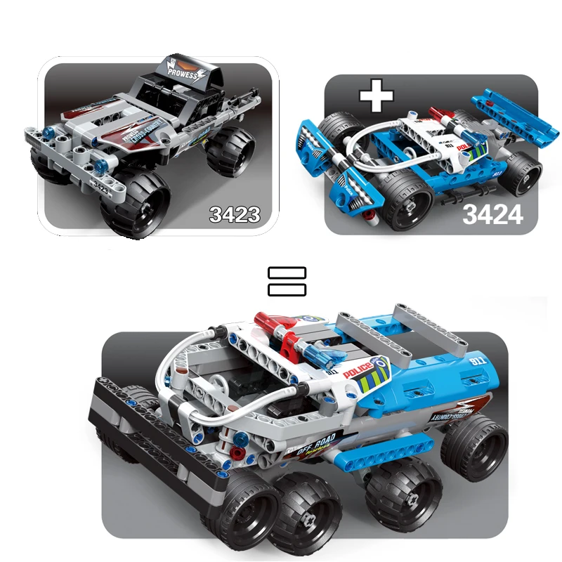 

Decool Racer Pull Back Car Technic Tractor Creator City Tech Model Building blocks Bricks Toys For Children