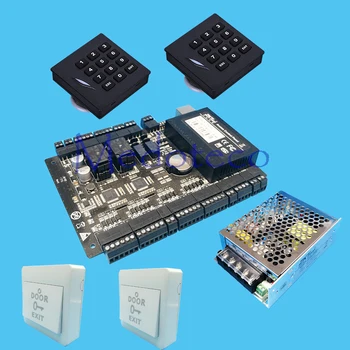 

DIY Full access control panel System +12V3A Power Unit +2PCS Keyapd 125khz KR102E rfid Reader Rfid Card Access Control C3-200
