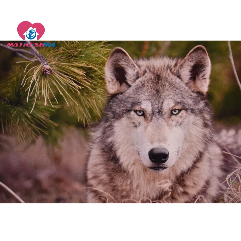 

New Animal Wolf 3D DIY Diamond Painting Cross Stitch Crystal Diamond Embroidery Animals Mosaic pattern Rhinestone Home Decor