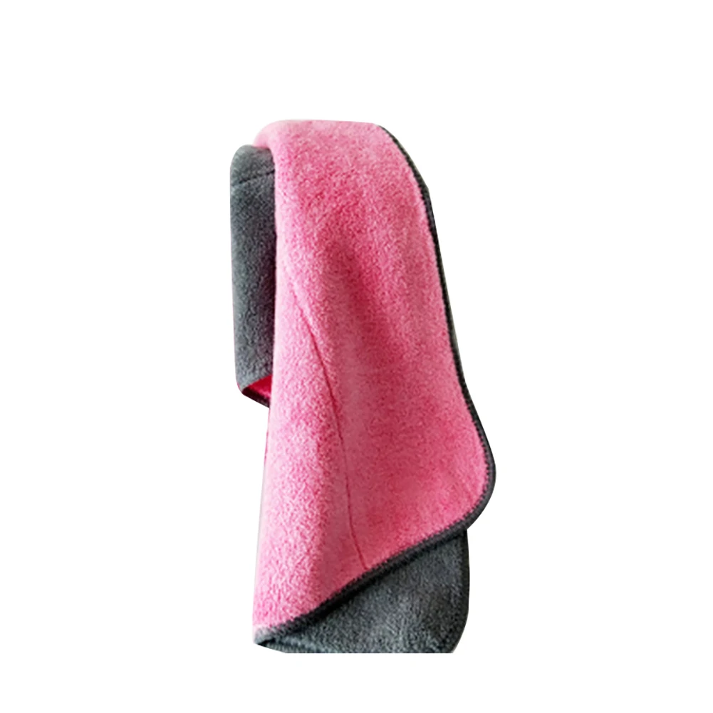 Двустороннее полотенце для рук, подвесное кухонное, для ванной, для мытья посуды, сушильная мочалка - Цвет: Розовый