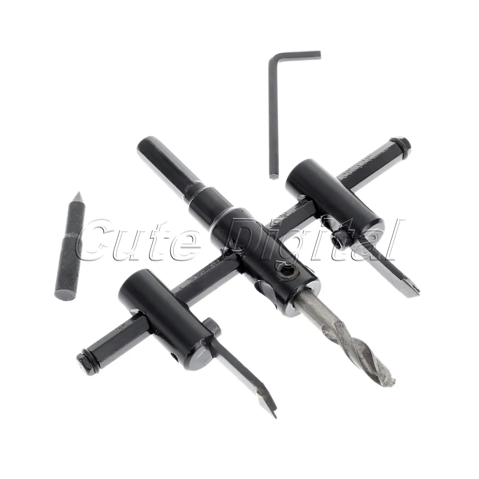 Adjustable Metal Wood Circle Hole Saw Drill Bit Cutter Kit DIY Tool