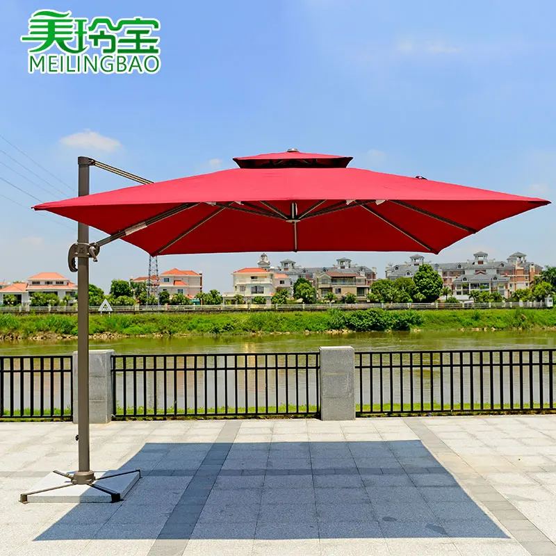 Roman marble base umbrella outdoor patio umbrellas cafe bar gardenin