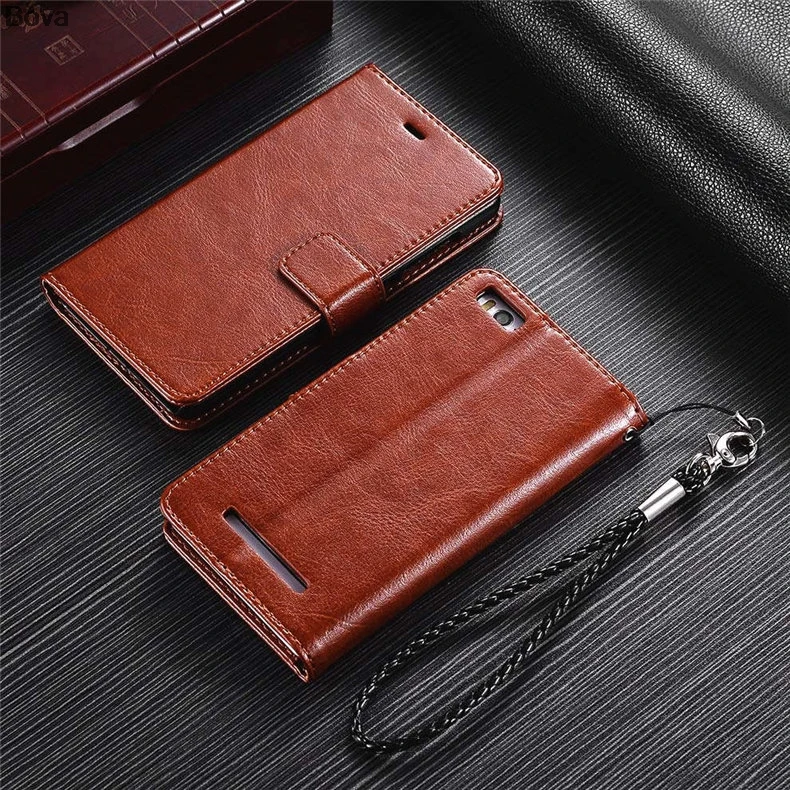 Capa fundas Xiao mi 4C mi 4i tarjeta titular funda para Xiao mi 4c mi 4c 4i pu cuero teléfono caso ultra fino billetera tapa