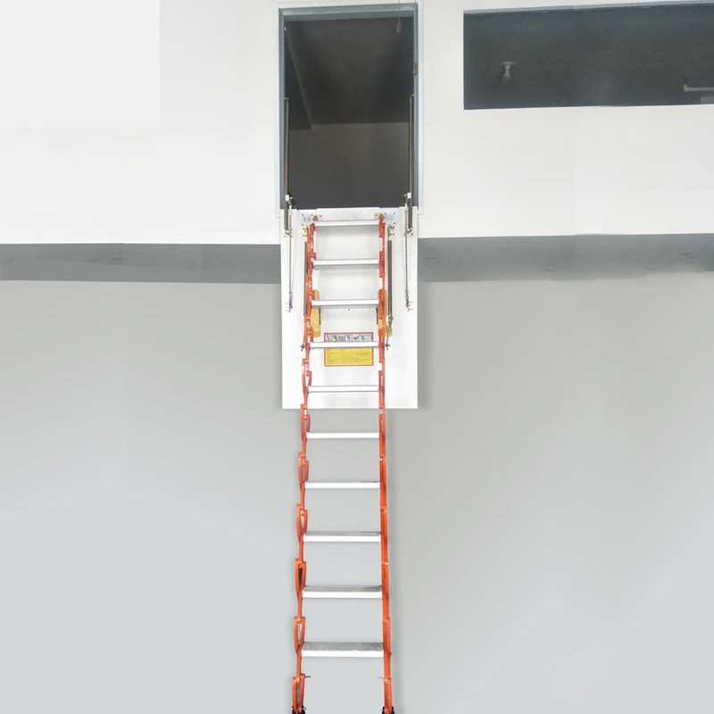  Foldable Loft External Staircase High Quality Fold Up Stairs to Attic Titanium Magnesium Wall Acces