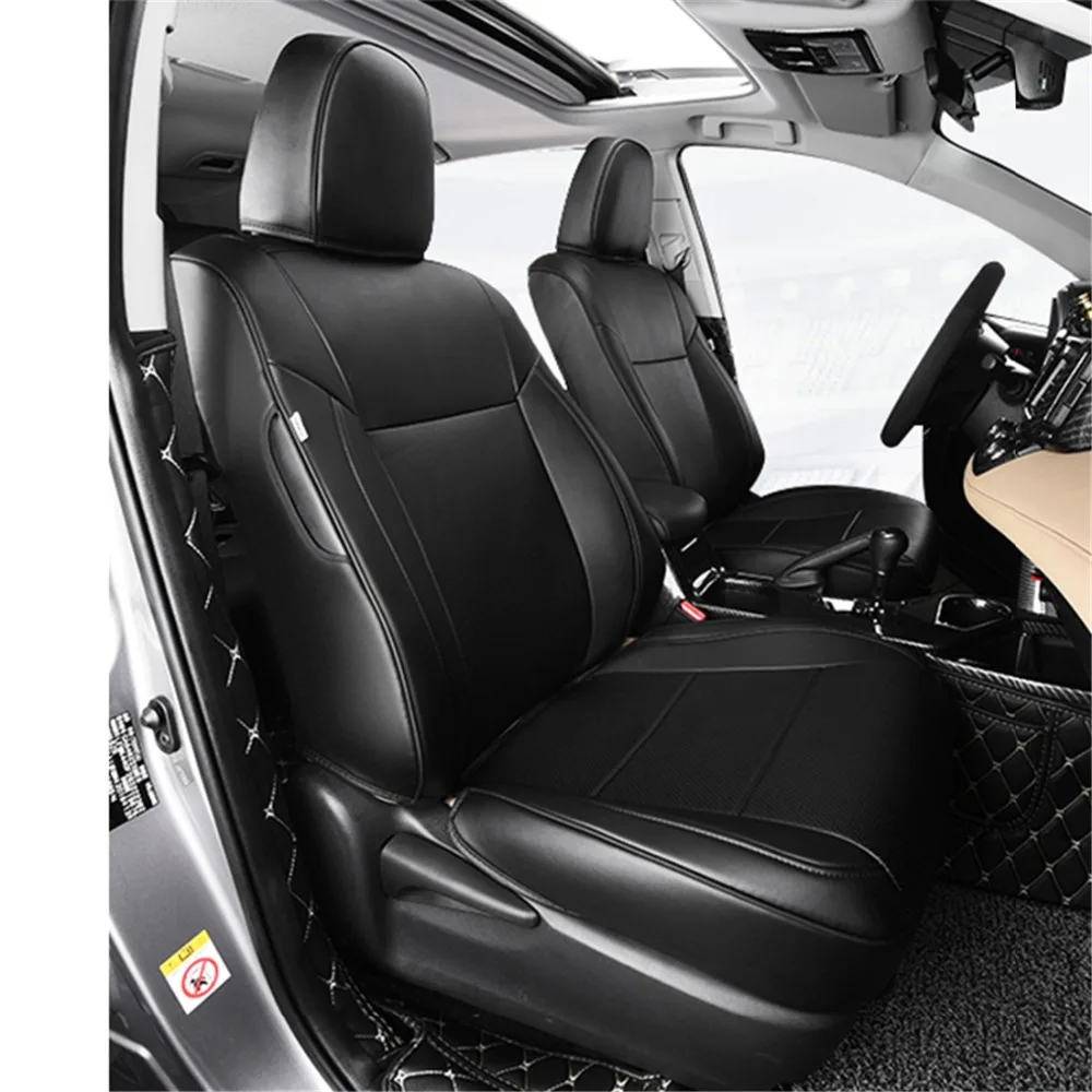 Кожаные чехлы для сидений автомобиля для Toyota RAV4 браслет с подушкой безопасности спереди и сзади автокресло Защитные чехлы для Toyota RAV4