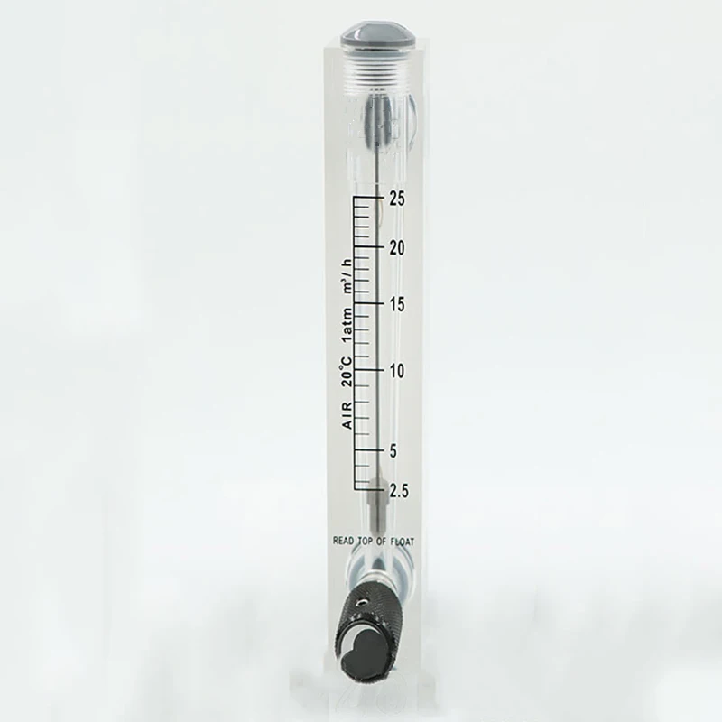 2,5-25 м3/ч 1/" с британской конической трубной наружной резьбой панель ПММА Тип газ Поплавковый расходомер воздушный ротаметр расходомер с регулируемым клапаном