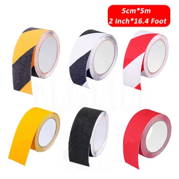New 1pcs 5cm*5m Anti-skid Warning Tape For Factory Warehouse Home Bathroom Stairs Skateboard Anti-Slip Workplace Safety Tapes