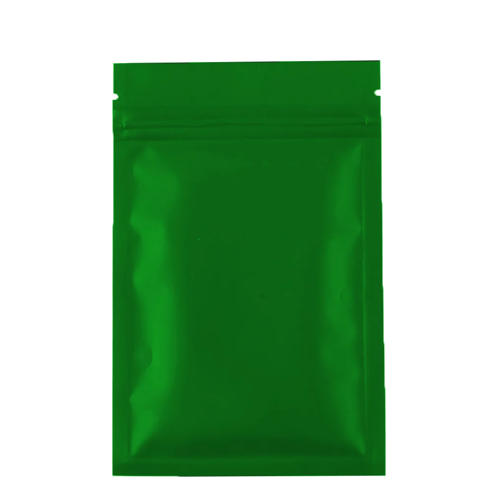 100 шт./упак. стерилизационные упаковки Ziplock упаковка мешки Алюминий Фольга майларовая упаковка, Подарочная коробка для хранения сумки черный/золото/серебро/красный/зеленый/синий/фиолетовый - Цвет: Matte Green