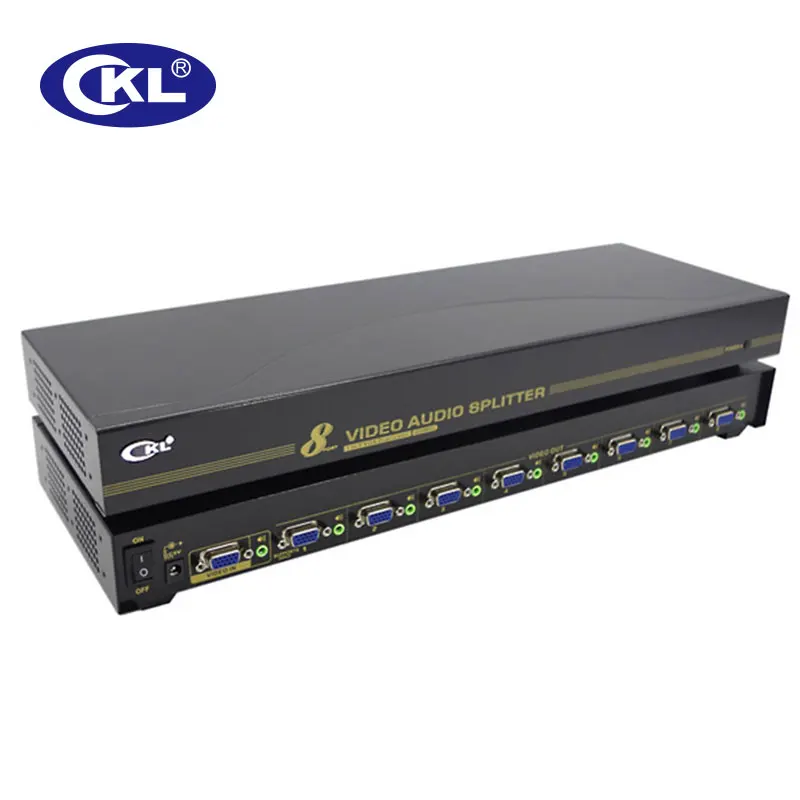 CKL 2/4/8 Порты и разъёмы VGA разветвители с аудио 450 мГц 2048*1536 Sup Порты и разъёмы s DDC DDC2 DDC2B дальность передачи до 75 м металлический корпус
