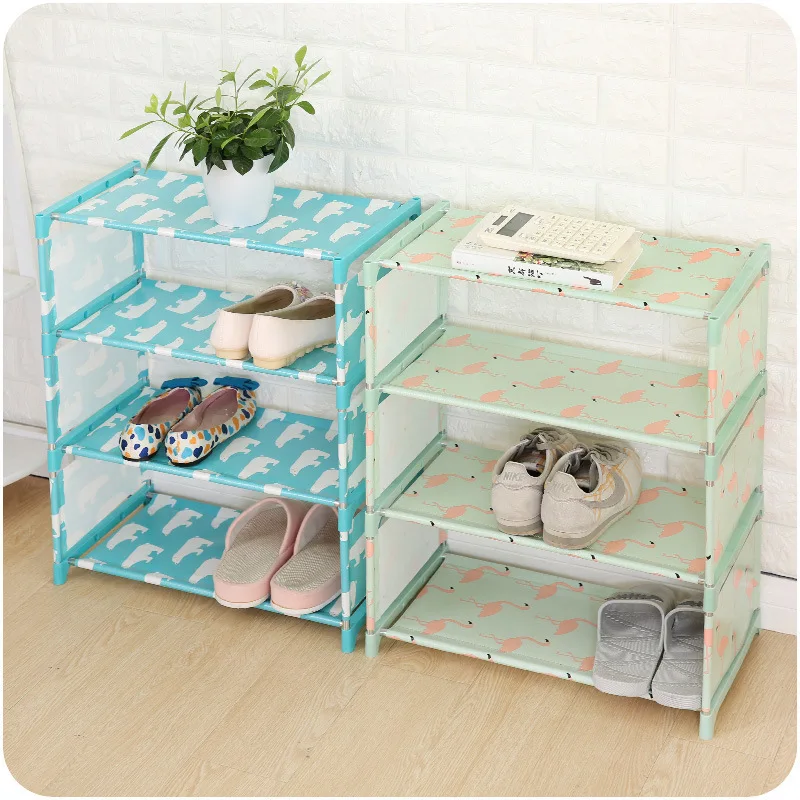

Aluminum Alloy Shoes Organizers Rack Assembled Multiple Layers Shoemaker Stand Storage Holder Non-woven Fabric Cabinet Shelf