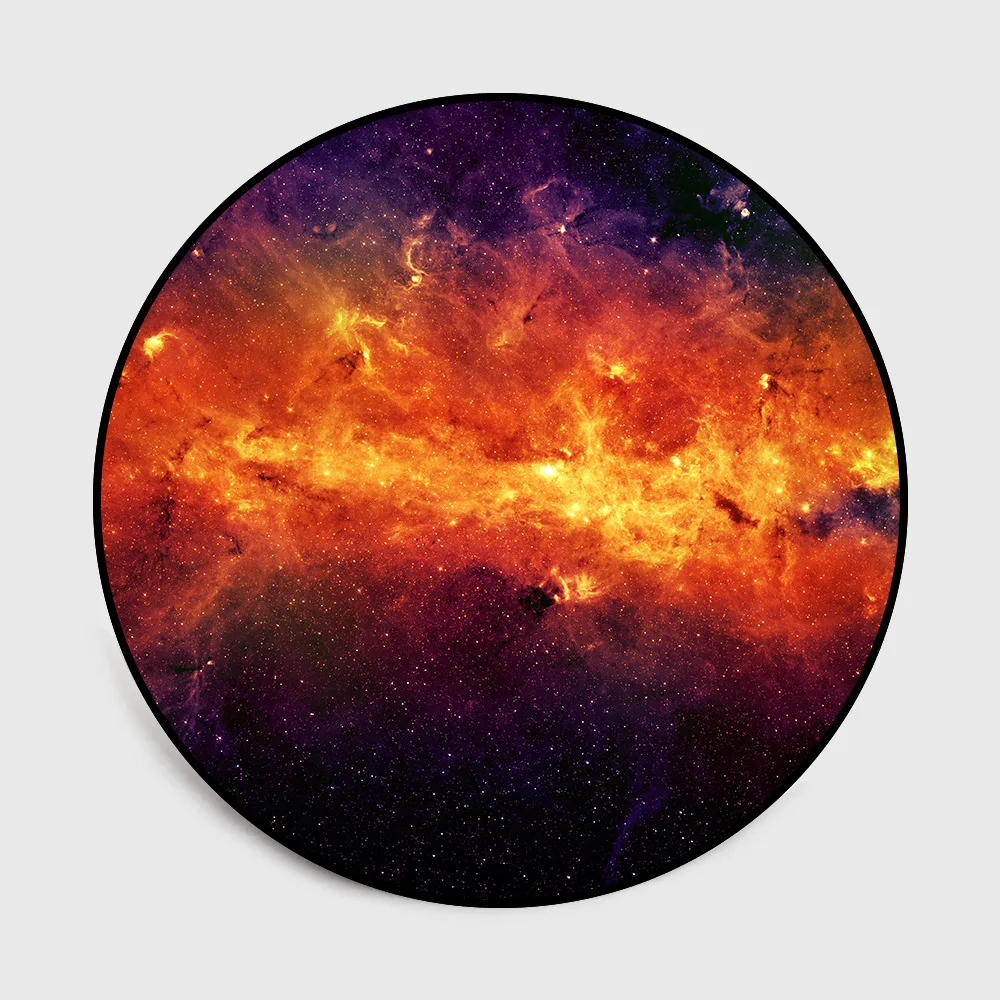 AOVOLL ковров красивый планета Космос Вселенная космический Вихрь Galaxy Космос Луна круглый напольный коврик для стол рядом с Детская комната