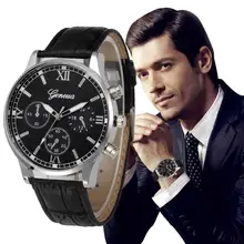 HF 2017 1PC Fashion Retro Design Leather Band Analog Alloy Quartz Wrist Watch relogio masculino Dropship 5Down