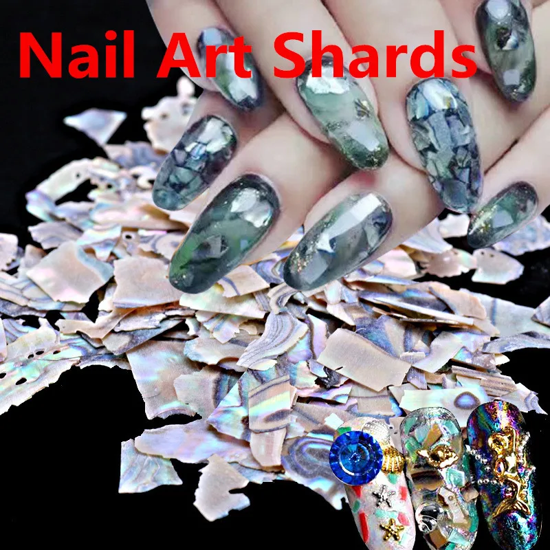 Украшение для дизайна ногтей DIY блеск для ногтей Форма 3D Маникюр гель-Арт Дизайн Маникюр для натурального раковины Abalone украшения для ногтей аксессуары