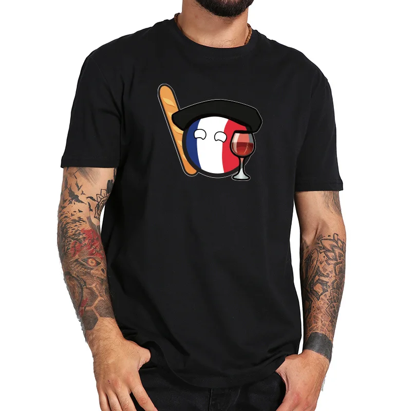 

2018 France T shirt Cute French Anime Shirts Unisex Cartoon Cotton Soft Tee Tops Summer Casual Camiseta Drop Ship