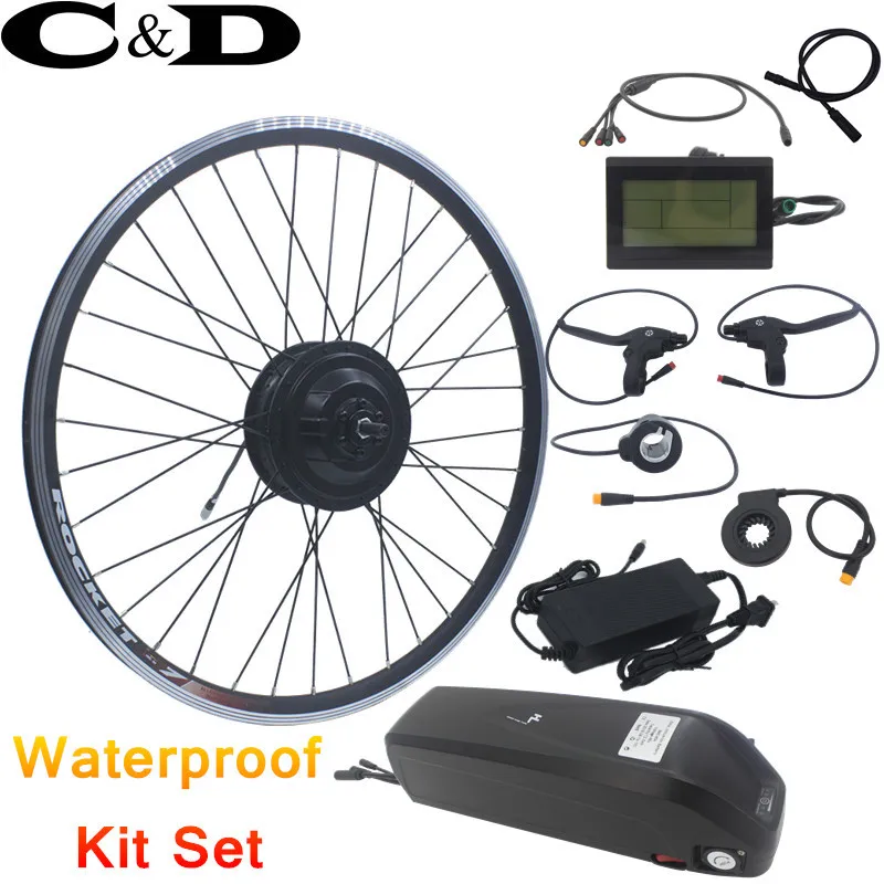 

Wateproof Kit XF 15F 15R Motor MXUS Super Bottle battery LCD display 350W 500W 36V 48V 52V ebike Electric bike conversion kit