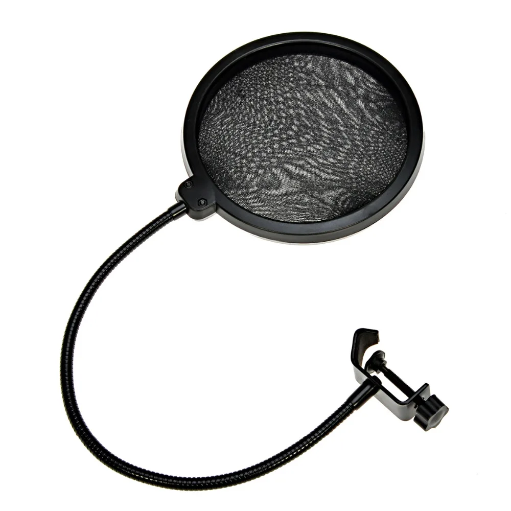 Buy Professional MPF 6 6 Inch Clamp On Microphone Pop Filter Bilayer Recording
