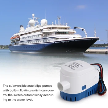 

750GPH/1100GPH 12V Boat Marine Automatic Submersible Bilge Auto Water Pump Float Switch