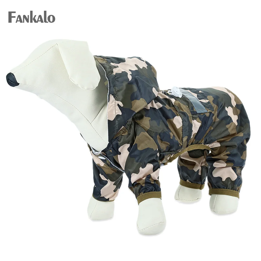 Camouflage Pet Dog Rain Coat dog Waterproof Clothes Hoodie Jacket
