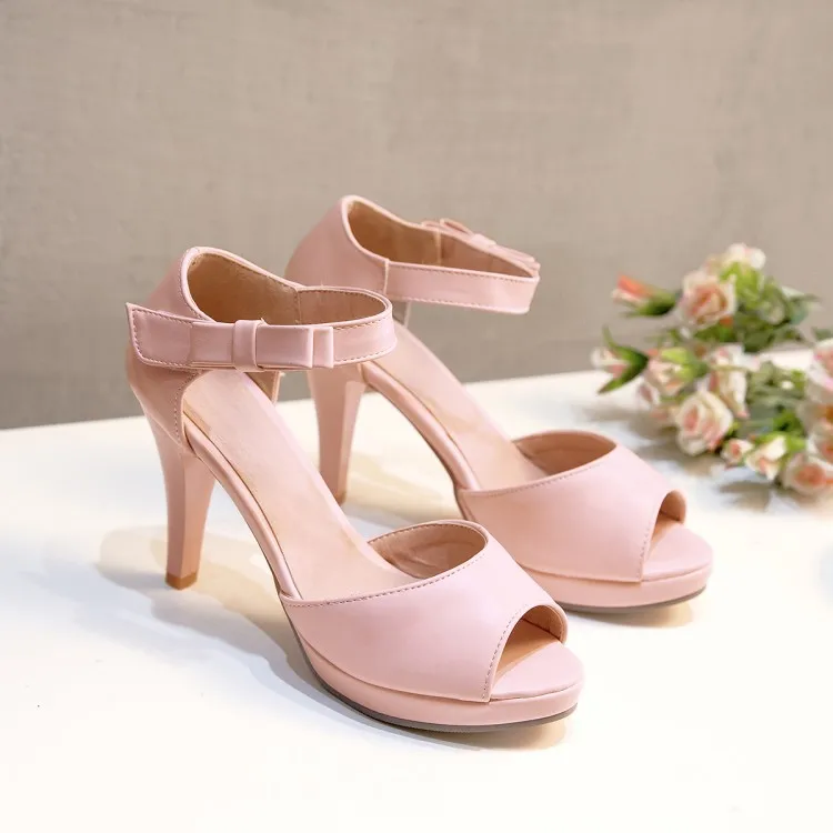 

Big Size 9 10 11 12 ladies summer platform sandals women shoes woman Fish mouth stage bow