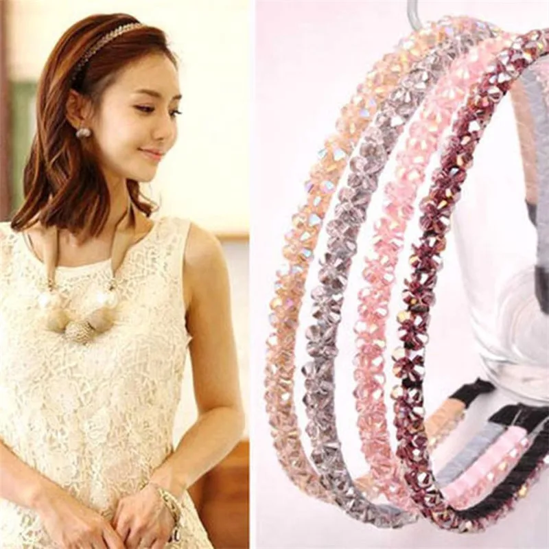 Buy 2018 New Fashion Korean Women Hairband Crystal Headband Hairband Headwear