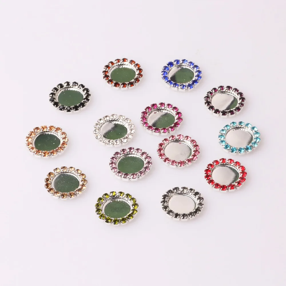 Factory Direct Inner 10mm Rhinestone Buttons Tray Bottle Cap Setting Can Choose Styles Mix 11 Colors 10pcs Nk T6 423 Buttons Aliexpress
